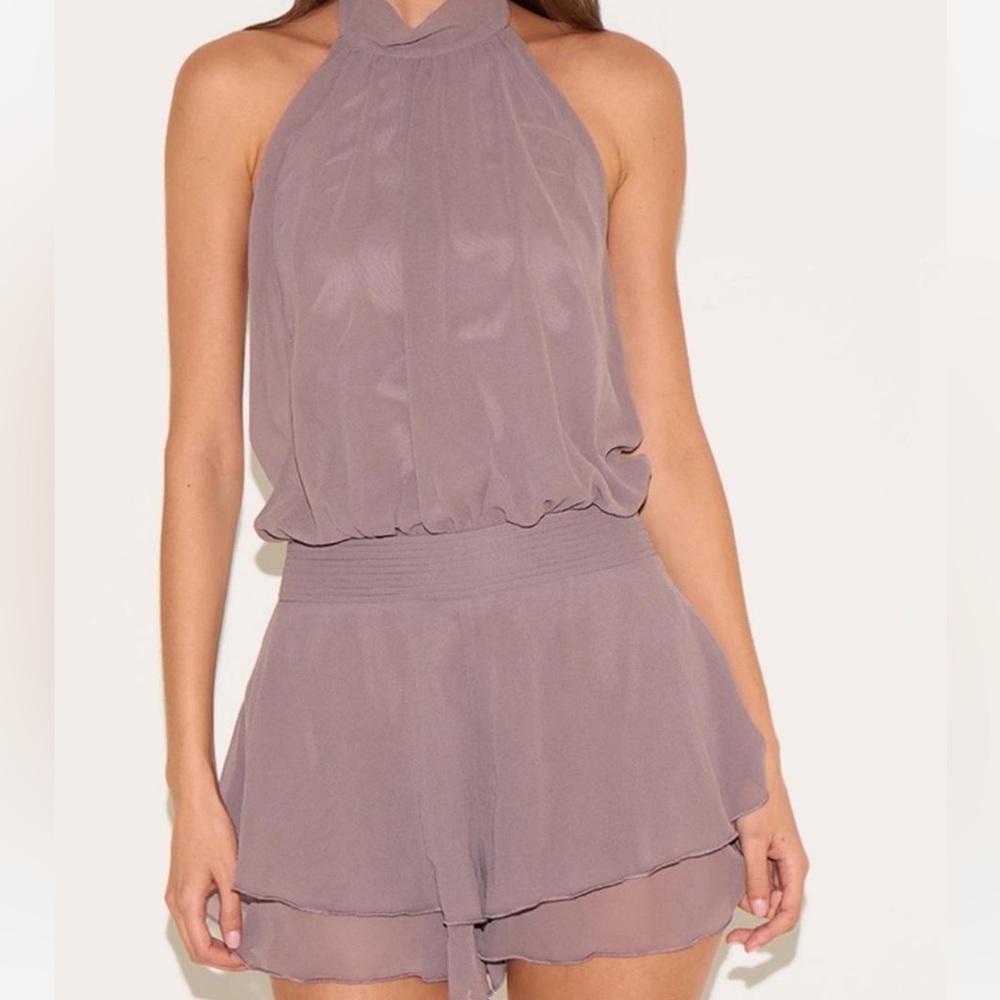 PrettyLittleThing Lavender Mini Romper